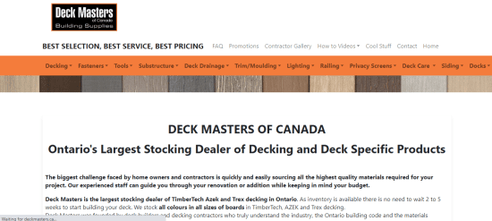 Deck Masters of Canada Building Supplies 